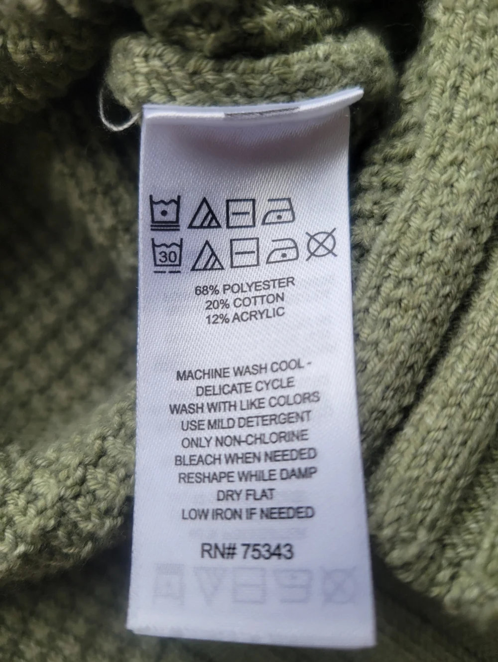 Jessica Simpson Sage Green Ribbed Sweater Med